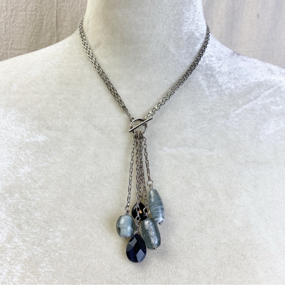 Lia Sophia Silver & Glass Lampwork Bead Necklace